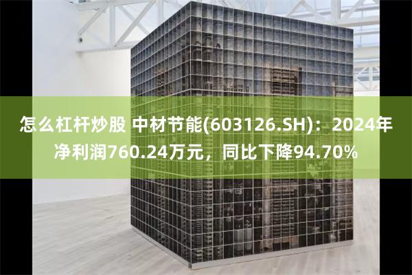 怎么杠杆炒股 中材节能(603126.SH)：2024年净利润760.24万元，同比下降94.70%