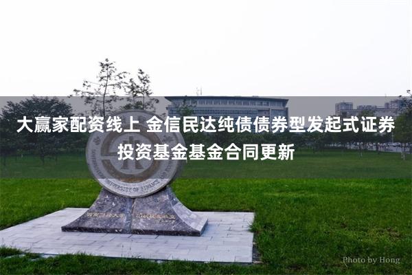 大赢家配资线上 金信民达纯债债券型发起式证券投资基金基金合同更新