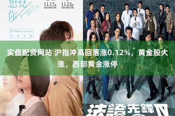 实盘配资网站 沪指冲高回落涨0.12%，黄金股大涨，西部黄金涨停